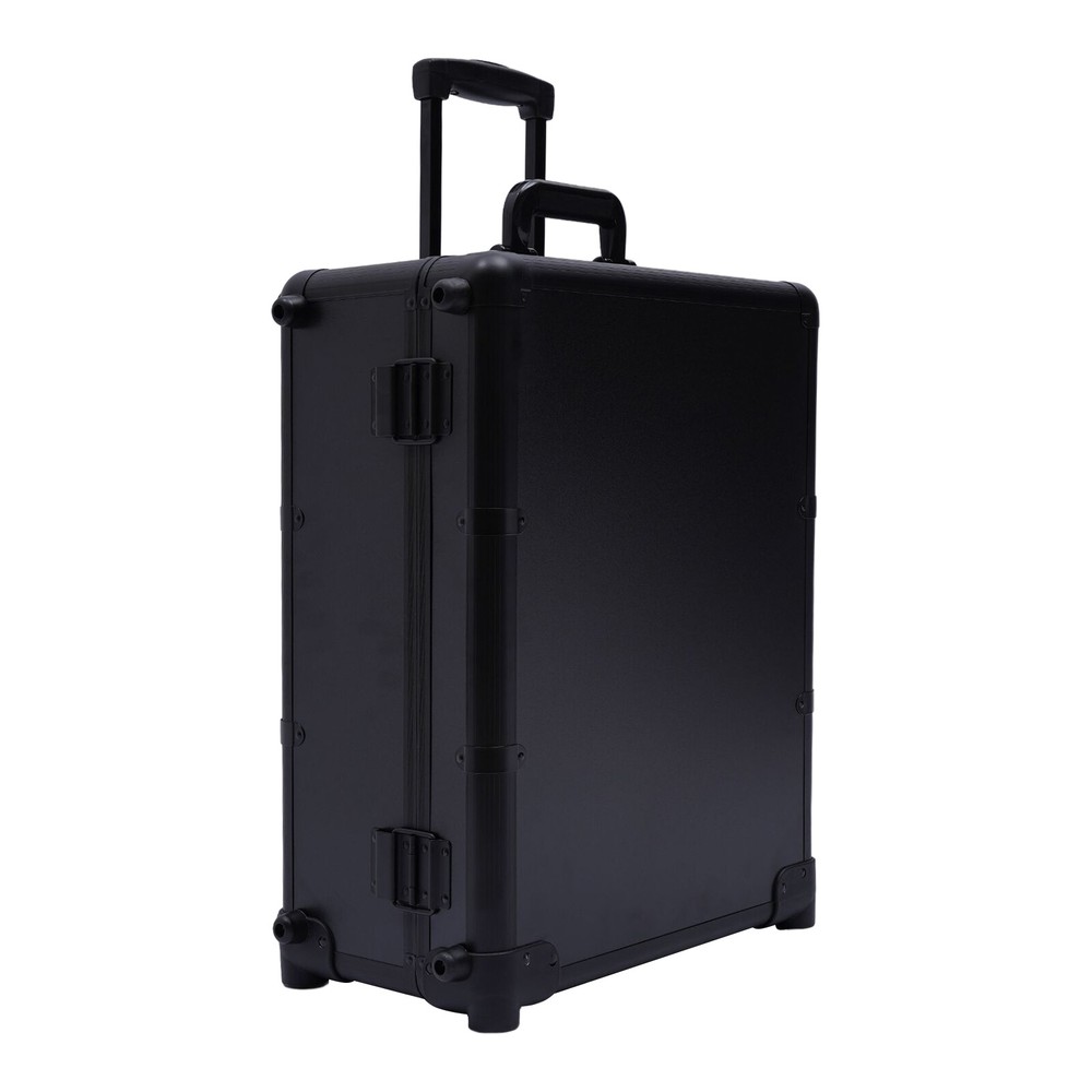 Rolling Makeup Train Case Cosmetic Box Trolley Organizer w/LED LIght & Mirror