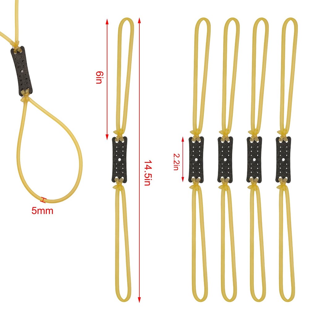 Yolyoo 5pcs Slingshot Replacement Band Sets Elastic Rubber Bands Heavy Pull...