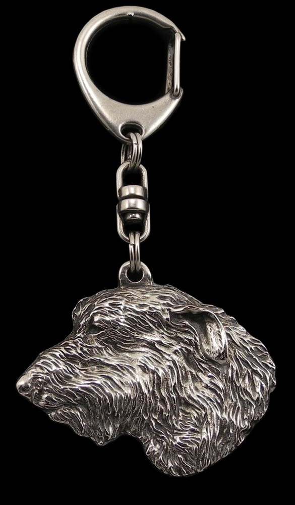Irish Wolfhound I - Silver-plated key ring with dog, handbag decoration, backpac