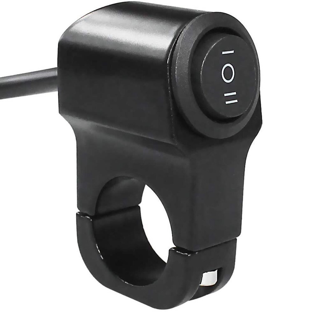 Motorcycle Headlight Button For Handlebar 22cm Switch Aluminum Alloy Black