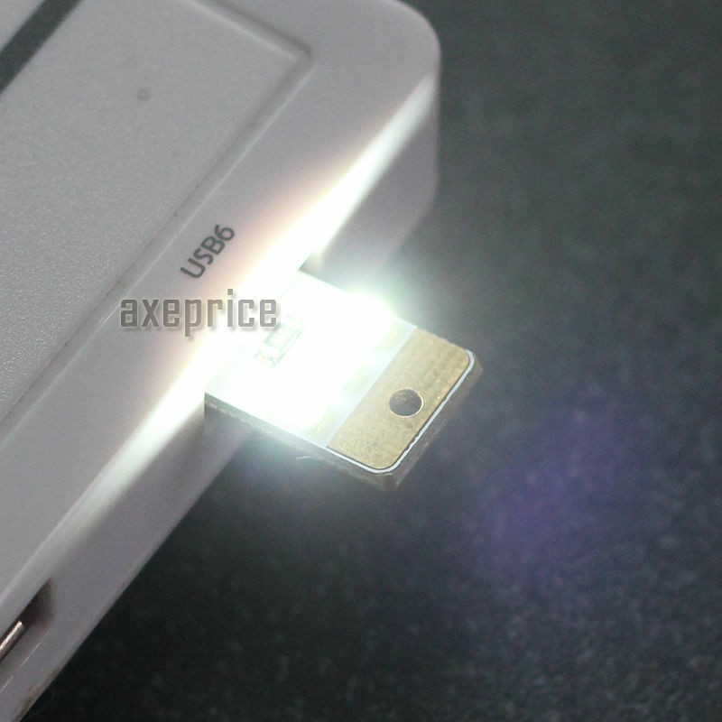 3 LED USB Tiny Night Light Pocket Lamp PC Laptop Computer - Black White