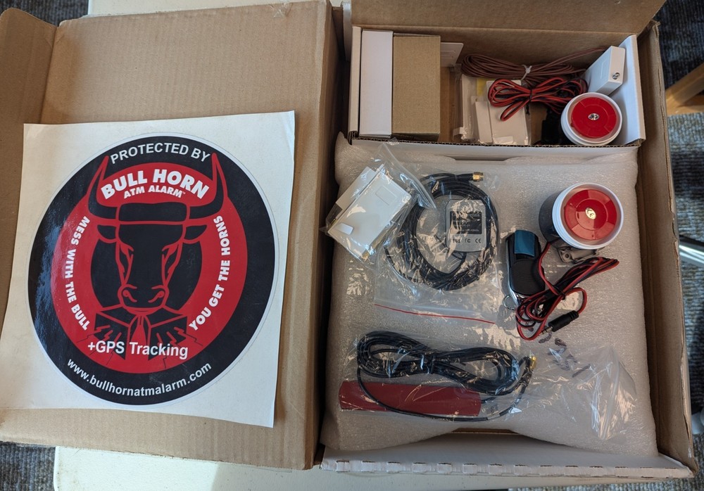 Bull Horn Atm Alarm +GPS Tracking