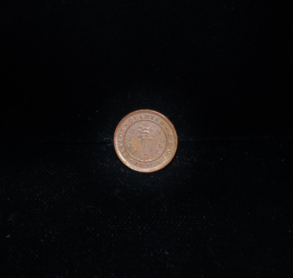 1898 Ceylon 1/4 Cent KM 90 #EB15056