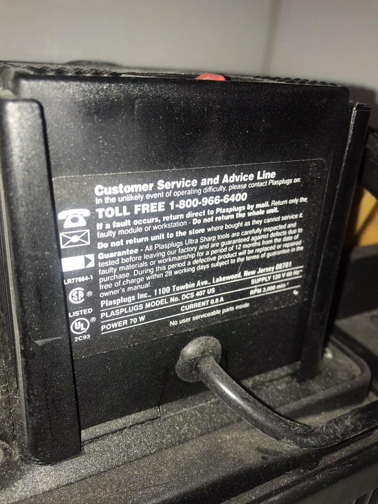 Home Sharpening Kit - Powered - Plasplugs Model DSF425US - Restore dull tools