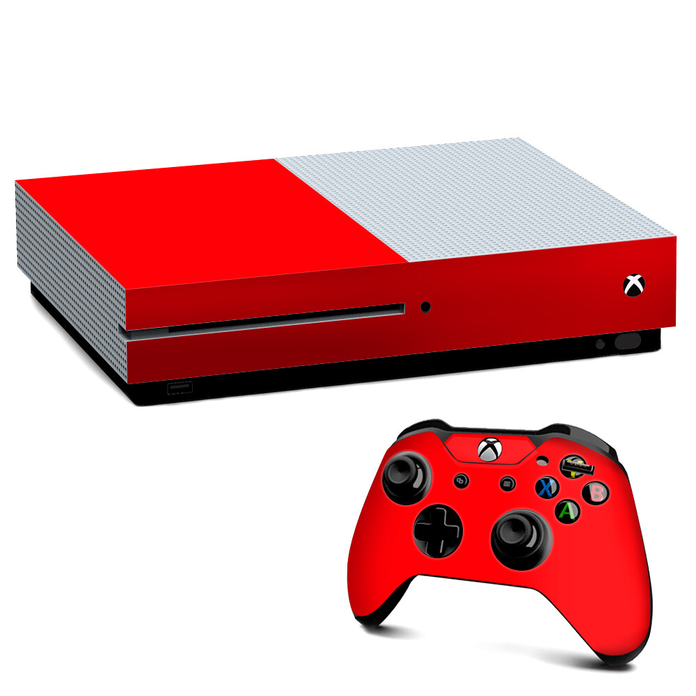 Xbox One S Console Skins Decal Wrap ONLY Solid Red color