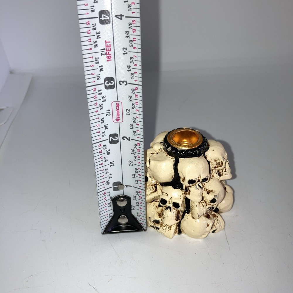 Stacked Skulls Skeleton Heads Incense Burner