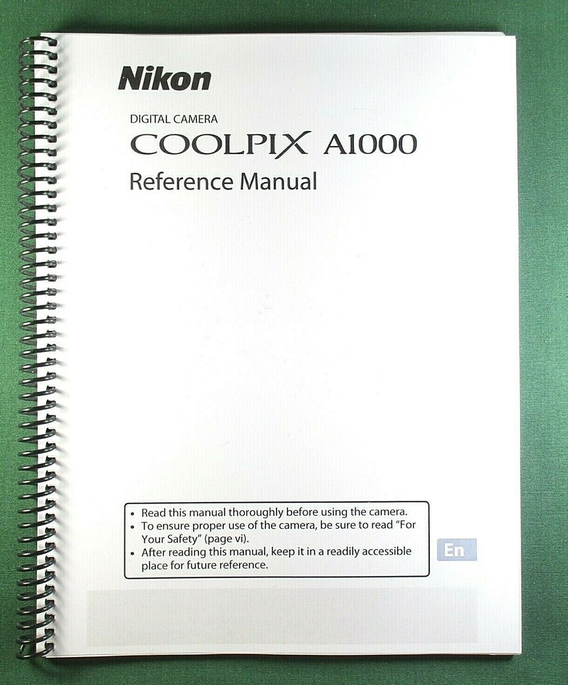 Nikon CoolPix A1000 Reference Manual: 237 Pages & Protective Covers