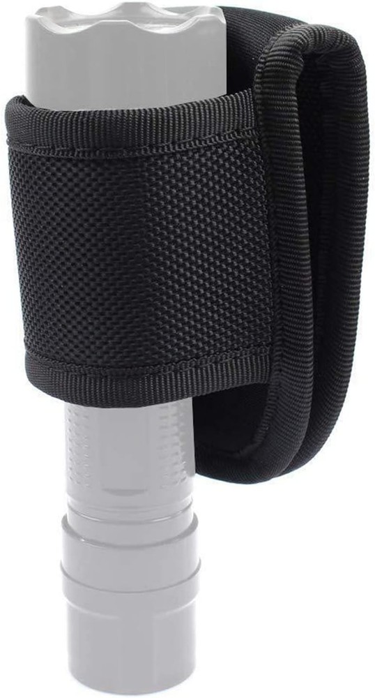 2Pcs Torch Pouch Flashlight Holder Open Top Organizer for Backpacking Gear