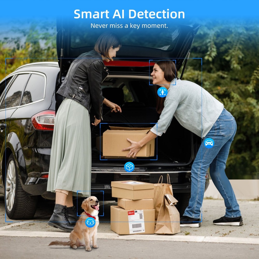 2K solar security camera outdoor camera wireless