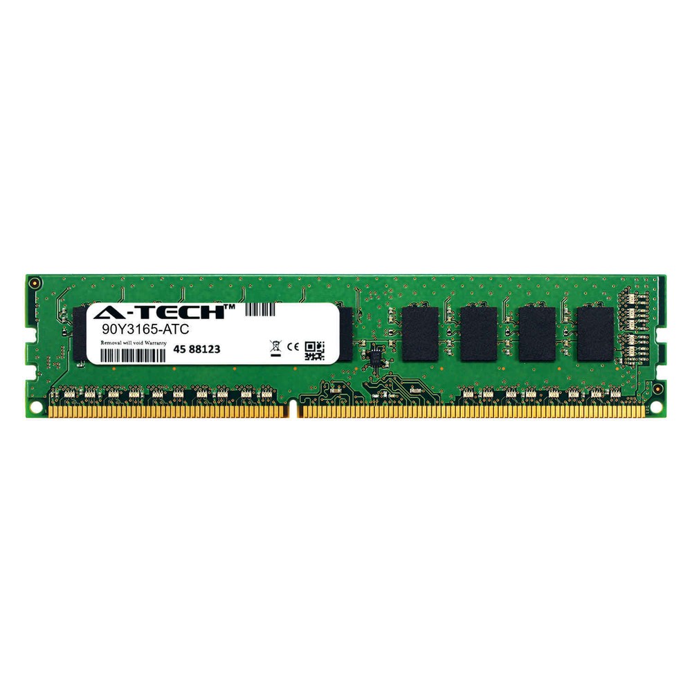 8GB DDR3 PC3-10600E 1333MHz ECC UDIMM (IBM 90Y3165 Equivalent) Server Memory RAM