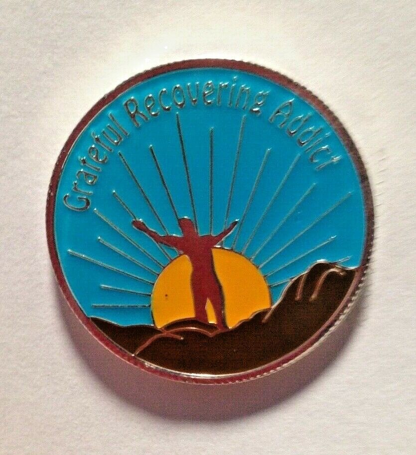 Narcotics Anonymous GRATEFUL ADDICT TRIPLATE Recovery MEDALLION
