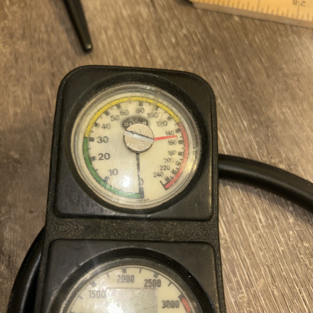 Dacor Vintage Dive Gauge Console SPG, Depth,