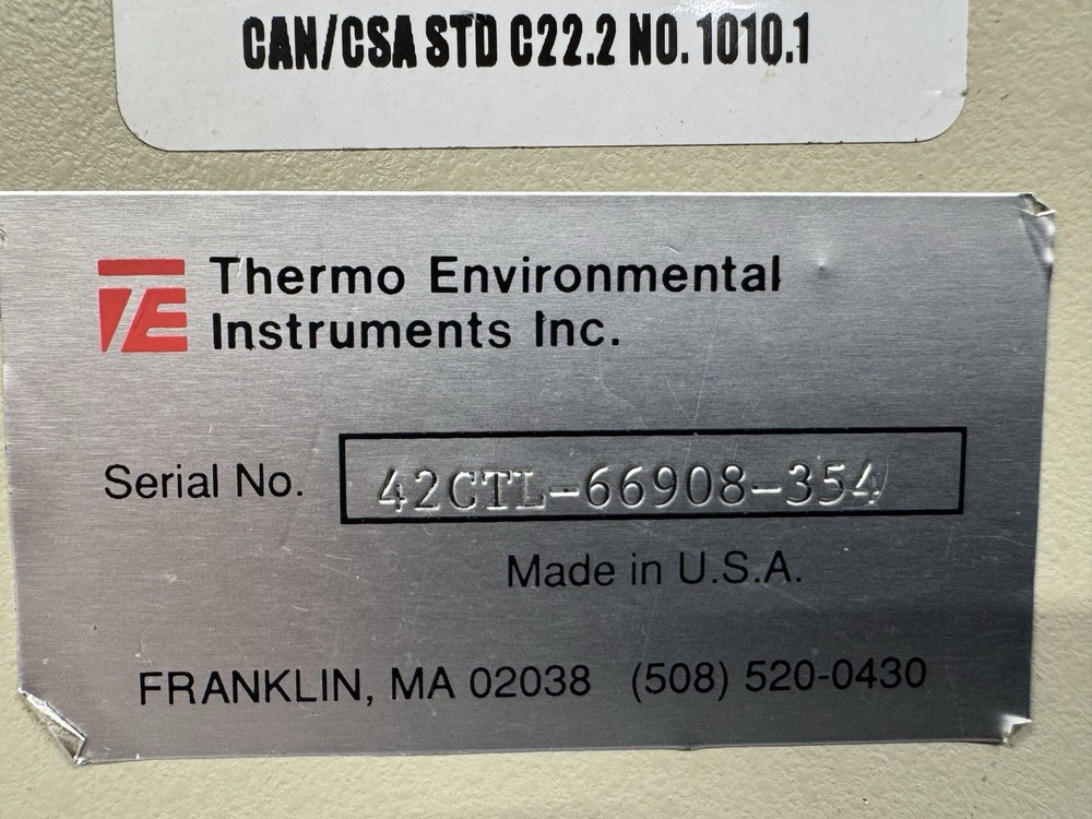 Thermo Environmental Instruments 42C NO-NO2-NOx Analyzer