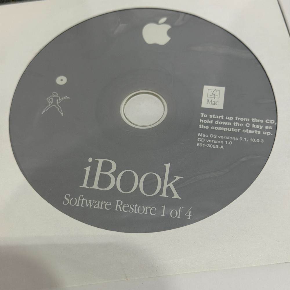 Apple iBook Install Discs, Software, Applications & Apple Hardware Test