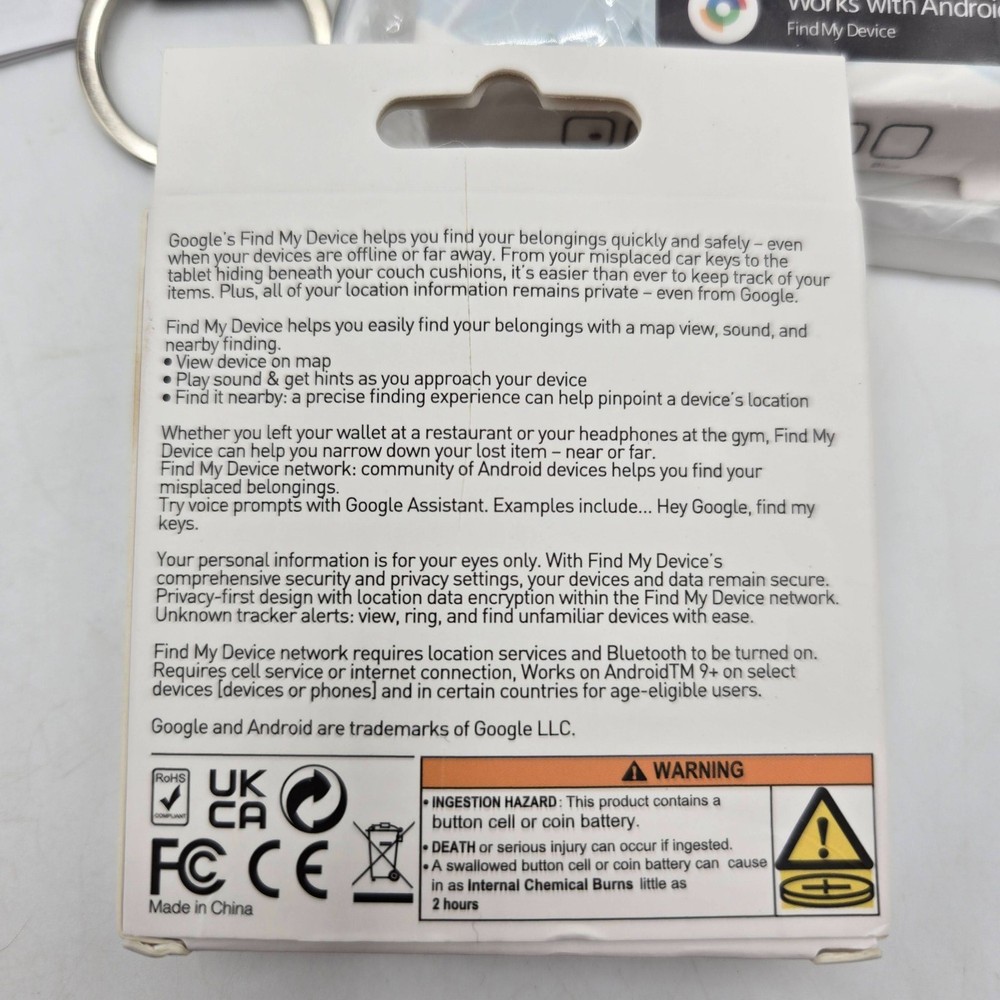 3 - Android Wireless Tag Smart Bluetooth Trackers - Works with Android NIB Black