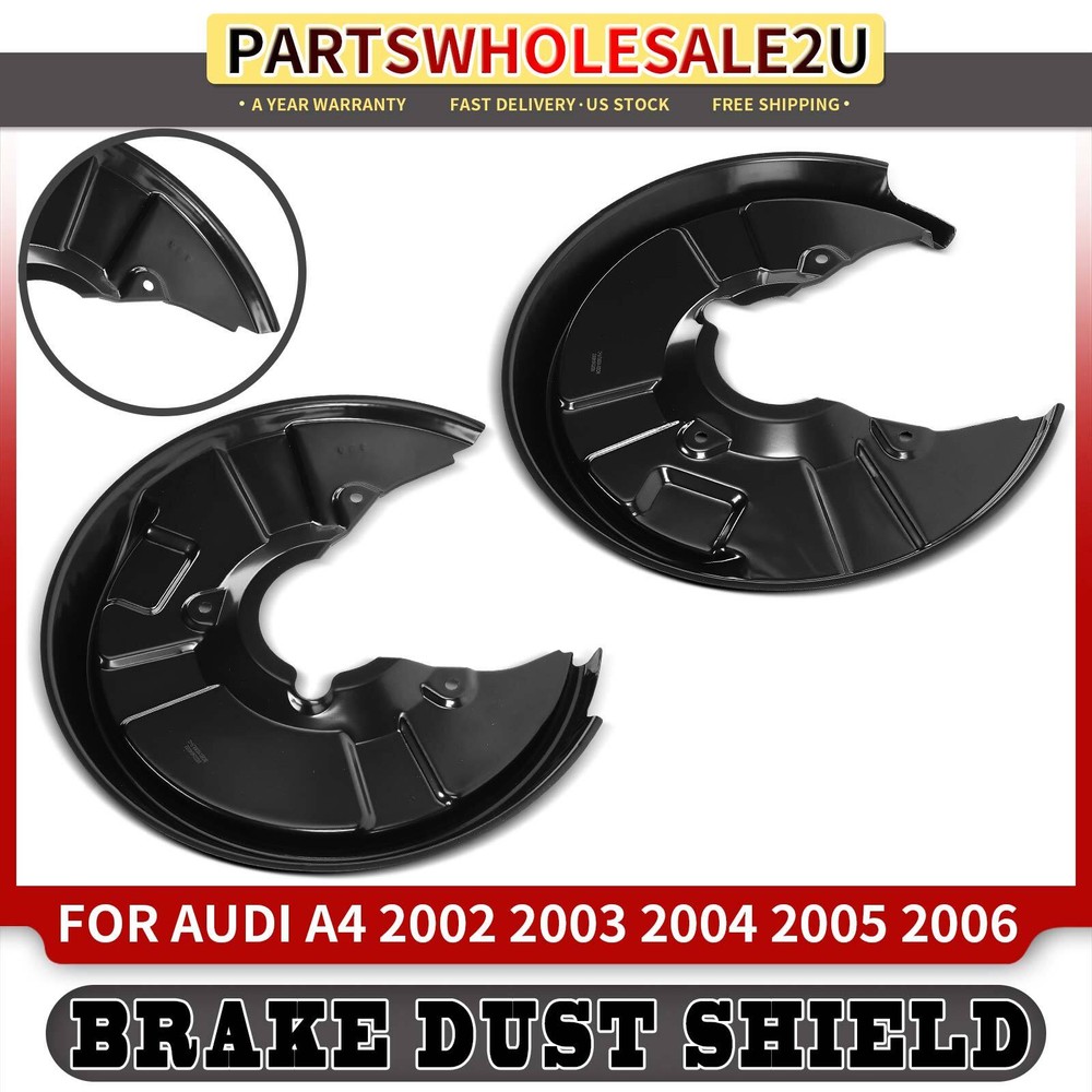 2Pcs Rear Left & Right Brake Dust Shield for Audi A4 2002 2003 2004 2005 2006