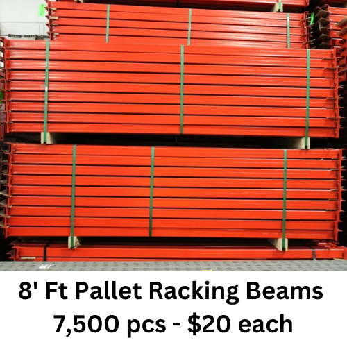 Pallet Racking Beams Teardrop, 8' x 2.5" (7,500 pcs)