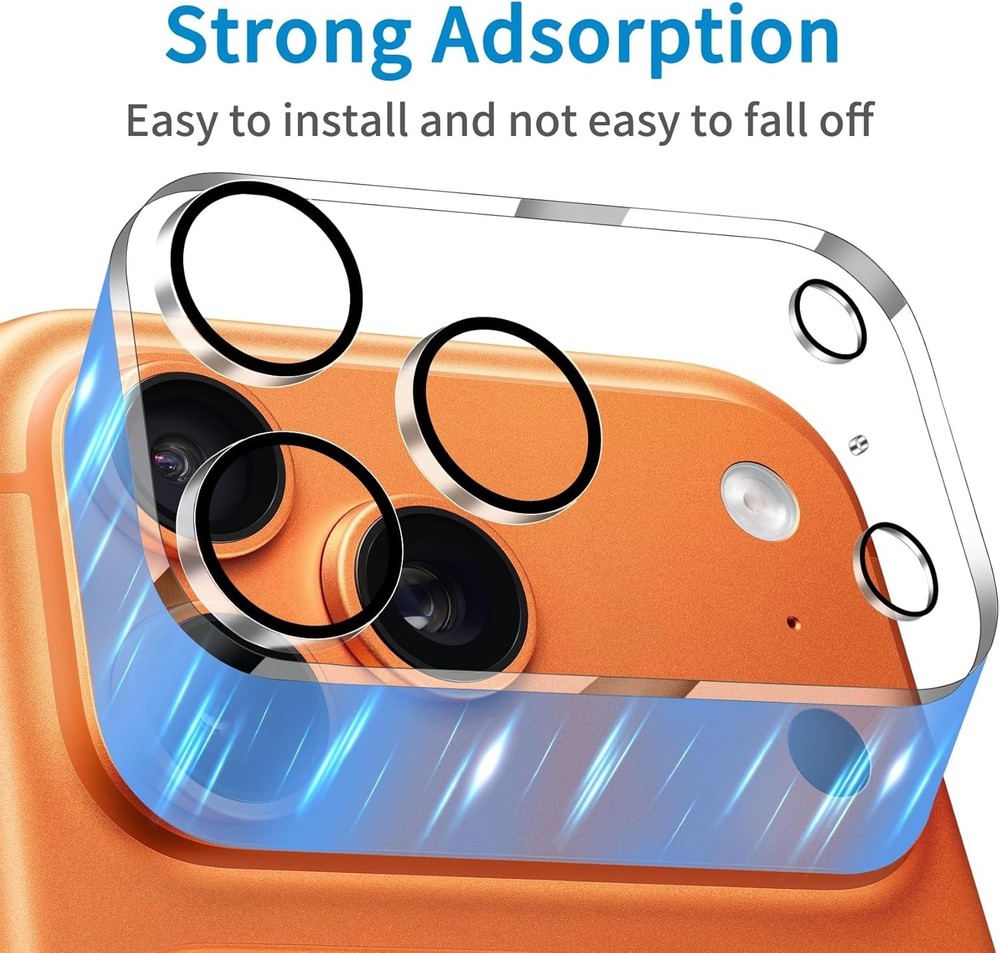 3 Pack Camera Lens Protector for iPhone 17 Pro 17 Max, Clear