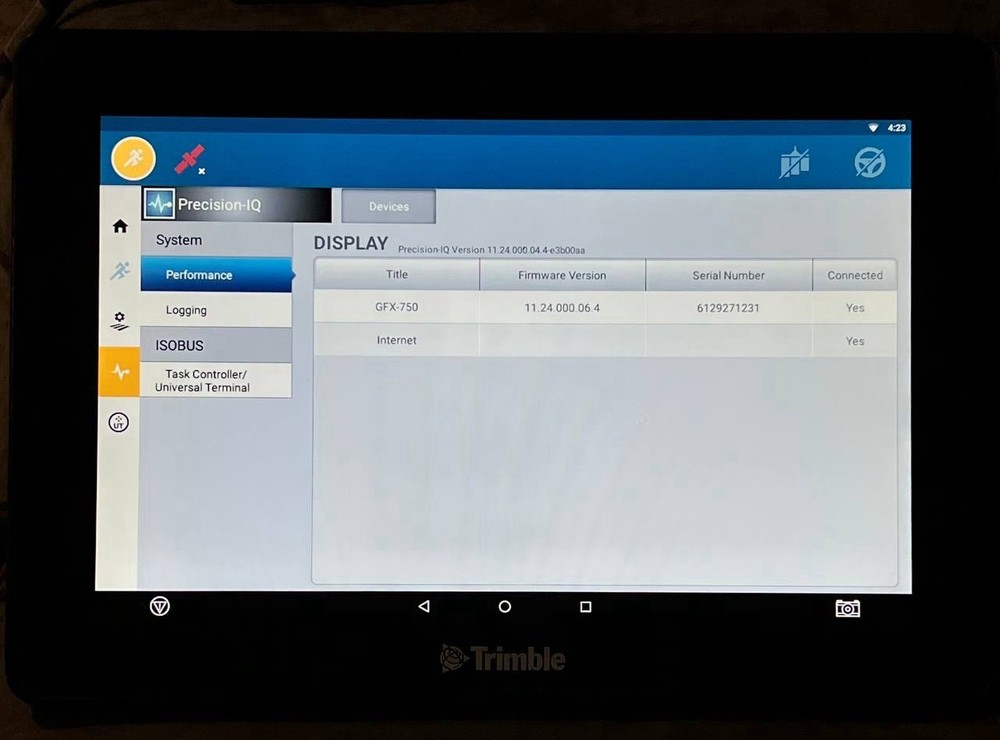 Trimble GFX-750 Display Precision-IQ İsobus