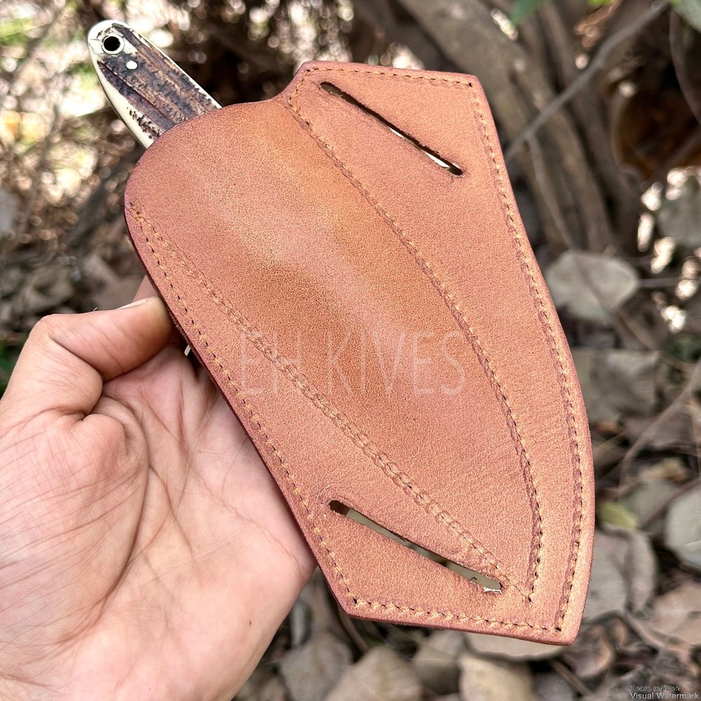 Universal 10" Fixed Blade Knife Sheath - Pure Cow Leather - Custom Engraved
