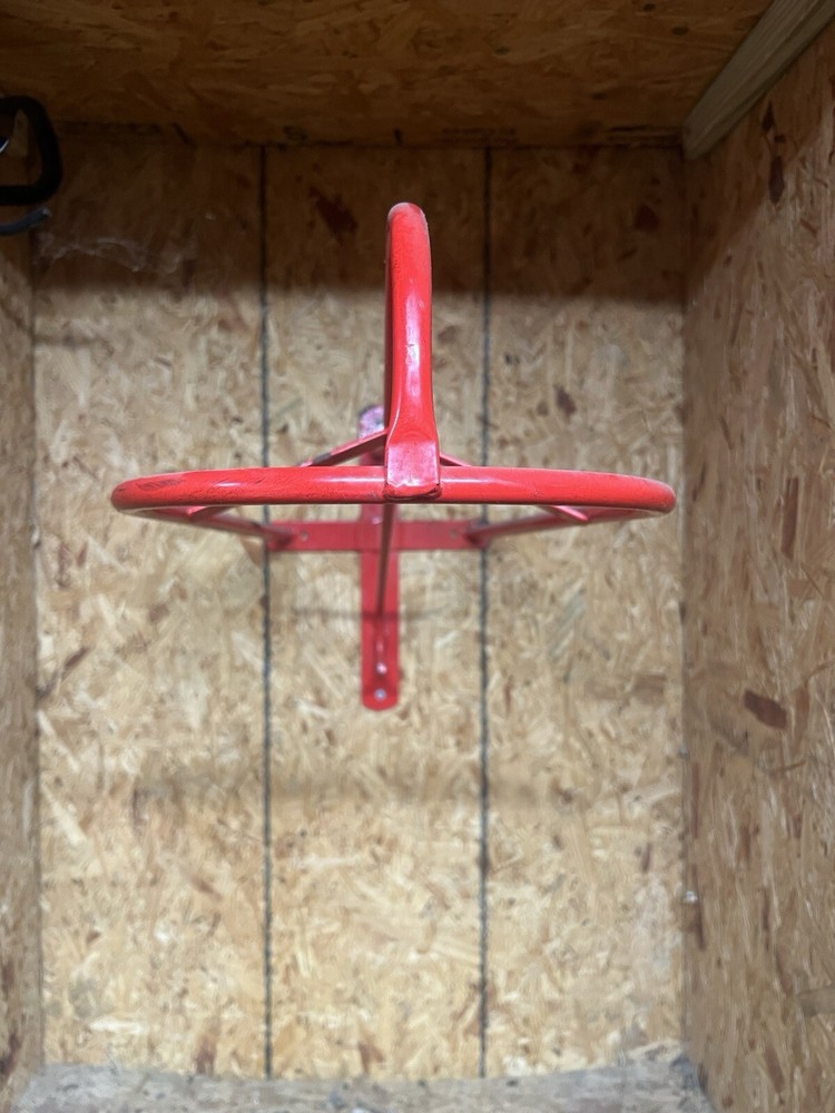 Red Wall Mount Saddle Rack With Bridle Hook