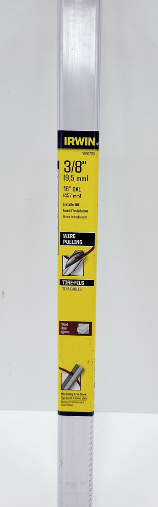 IRWIN 3/8" X 18" WOOD INSTALLER BIT WITH WIRE PULLER
