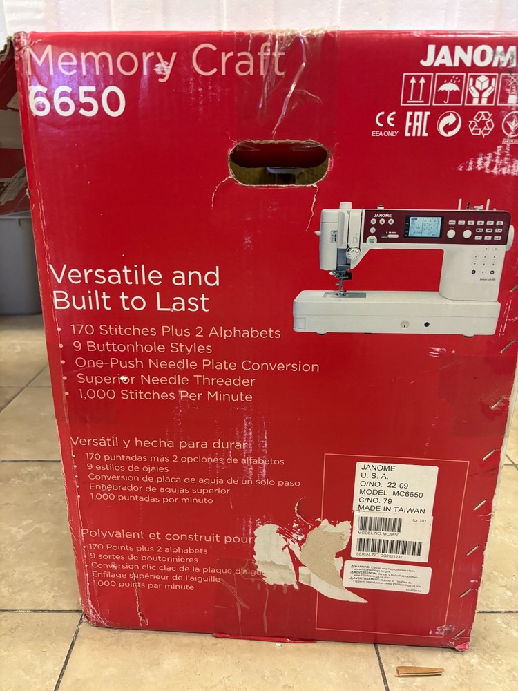 Janome MC6650 Sewing Machine