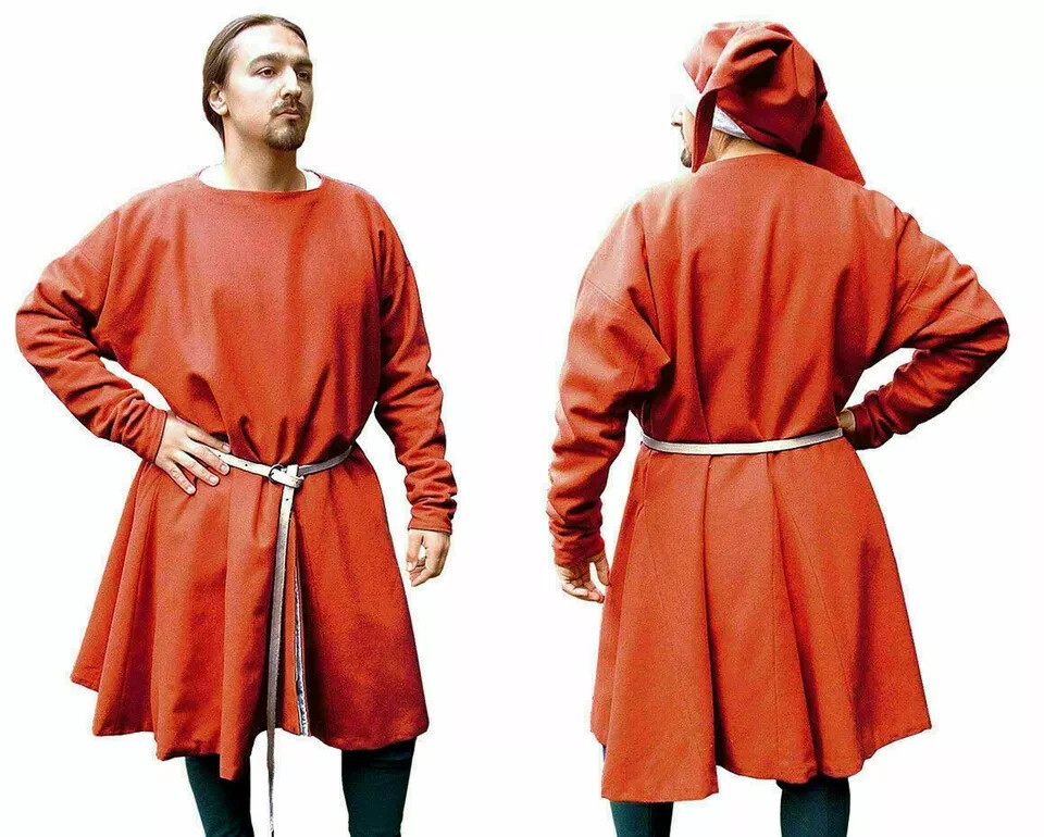 Handmade VIKING Red Tunic Surcoat Renaissance Reenactment medieval