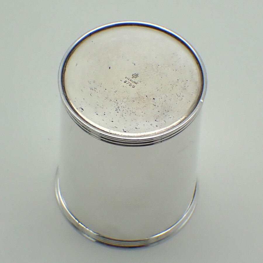 Mint Julep Cup Manchester Sterling Silver Mono WFW
