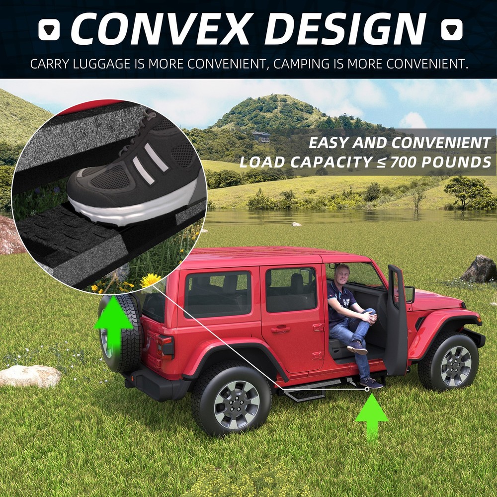Running Boards Side Steps For 18-26 Wrangler JL (Include 4XE Model) Two Stairs