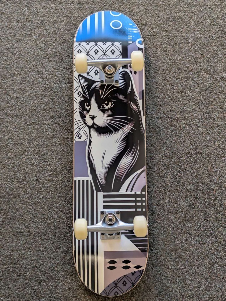 7.75" 7 Layer Canadian Maple Double Kick Concave Standard Skateboards-Cool Cat