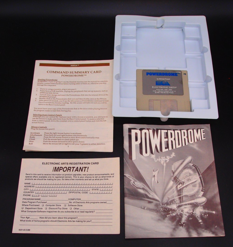 Powerdrome Commodore Amiga Complete / Box Electronic Arts