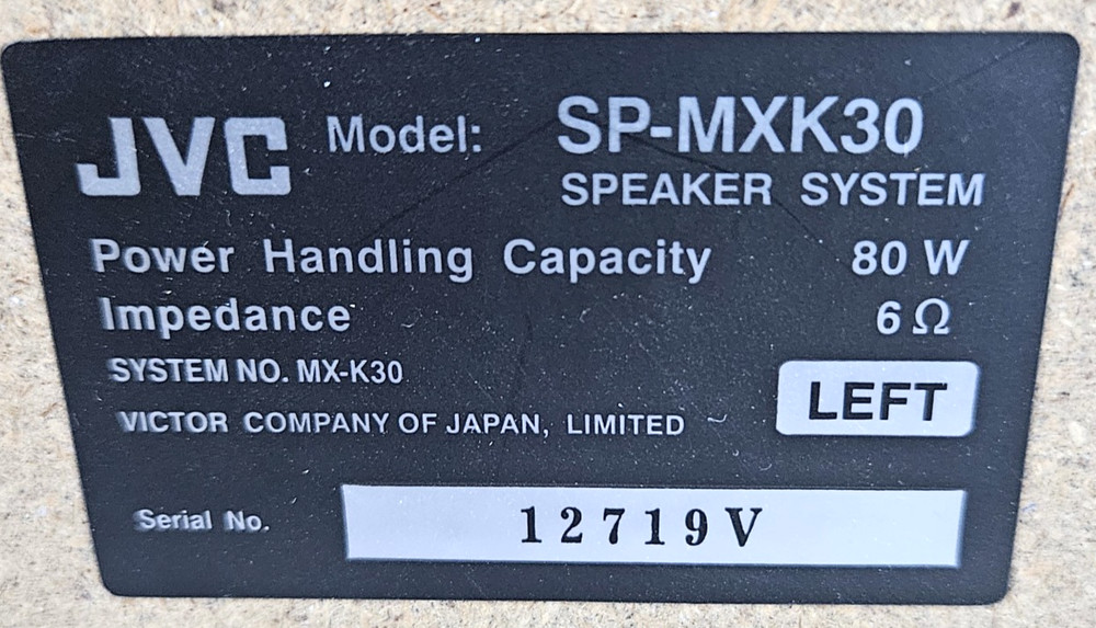 JVC Compact Component System MX-K30 Stereo Cassette Bass. Tested.