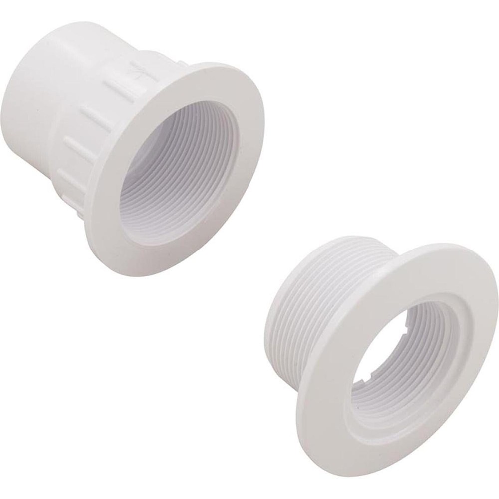 Fiberglass Pool Wall Return Fitting w/ Nut, White