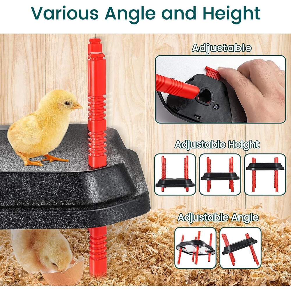 Chick Brooder Heater Plate Chicken Coop Brooder Heating Plate Adjustable Height