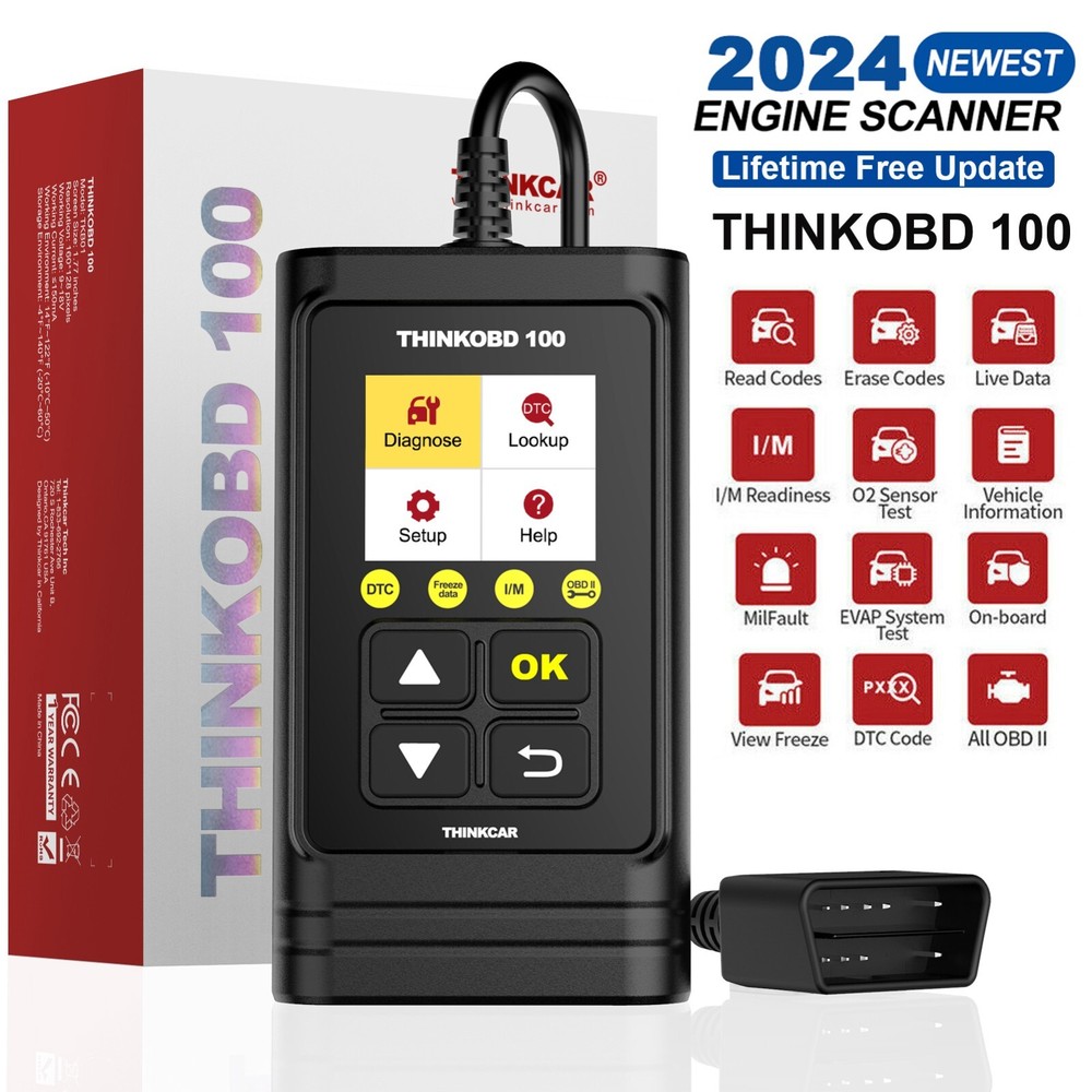 THINKOBD100 OBD Code Reader OBD2 Scanner Check Engine Light Car Diagnostic Tool
