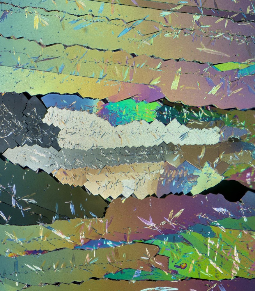 Microscope slide of UREA for polarized light