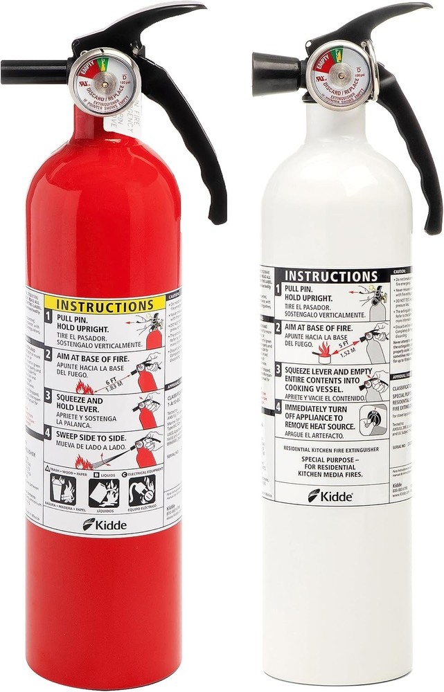 Kitchen Fire Extinguishers for Home & Office Use, 2 Pack: One 1-A:10-B:C and ...