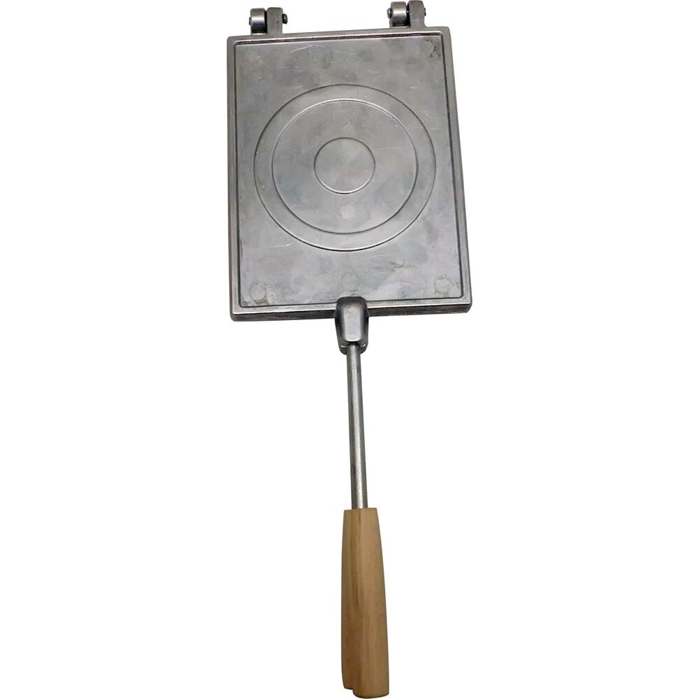 RECTANGULAR ALUMINUM WAFFLE IRON FOR WAFFLE ROLLS MAKING ON THE STOVE