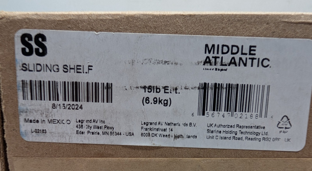 Middle Atlantic SS Sliding Shelf