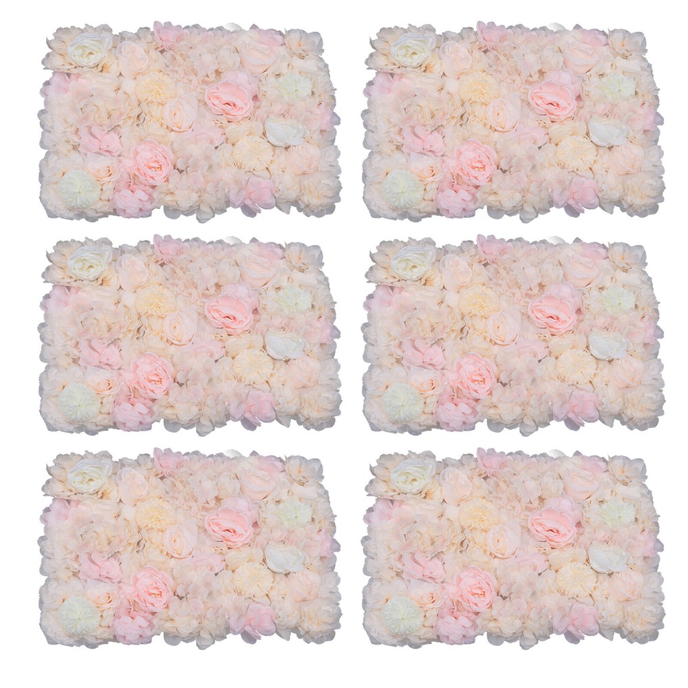 Silk Rose Artificial Flower Wall Panel Wedding Backdrop Decoration 6x 60 x 40cm