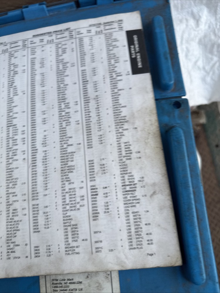 2004 Tecumseh Price List Catalog