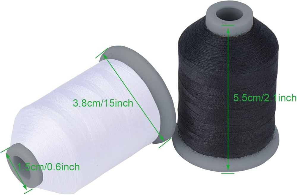 12 Spools Gray Polyester Thread 40D/2 for All Purpose Sewing Quilting