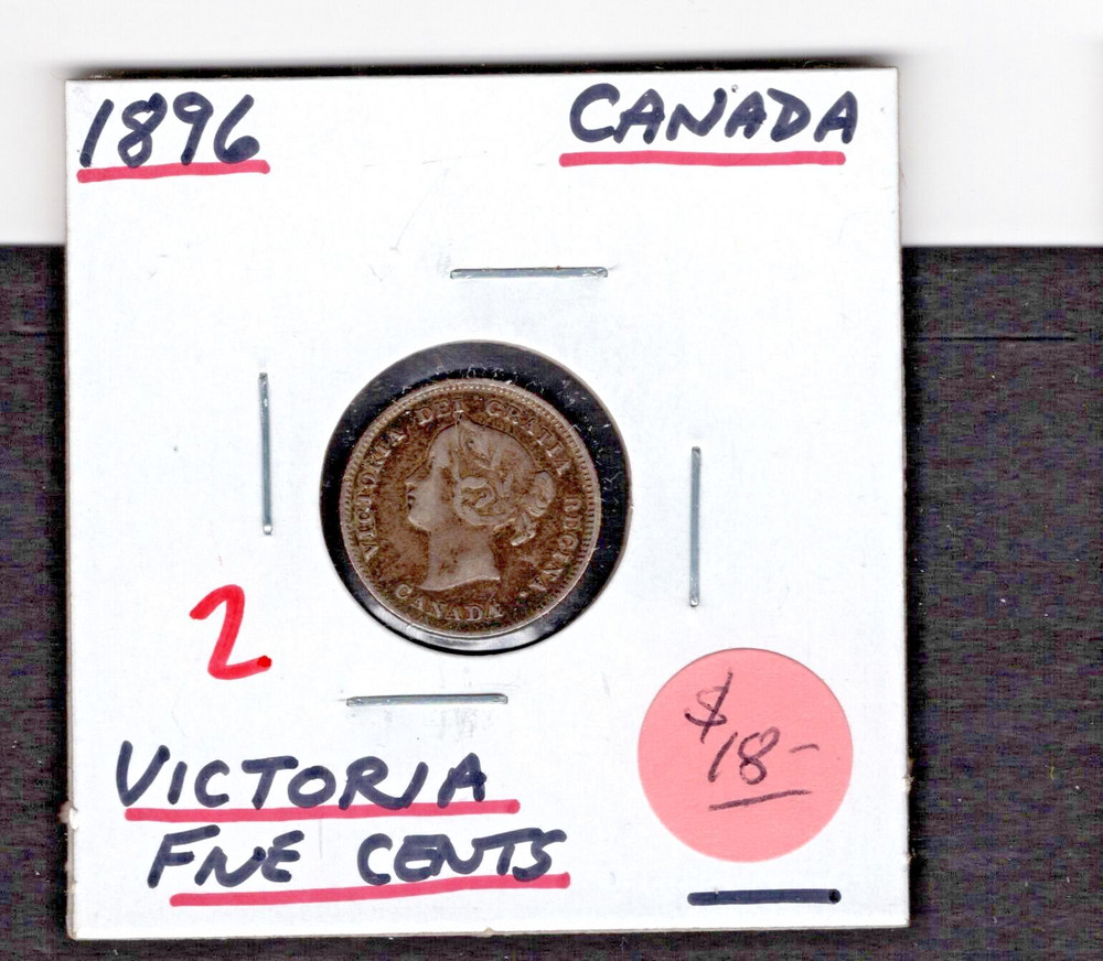 1896- Canada- Victoria Five Cents