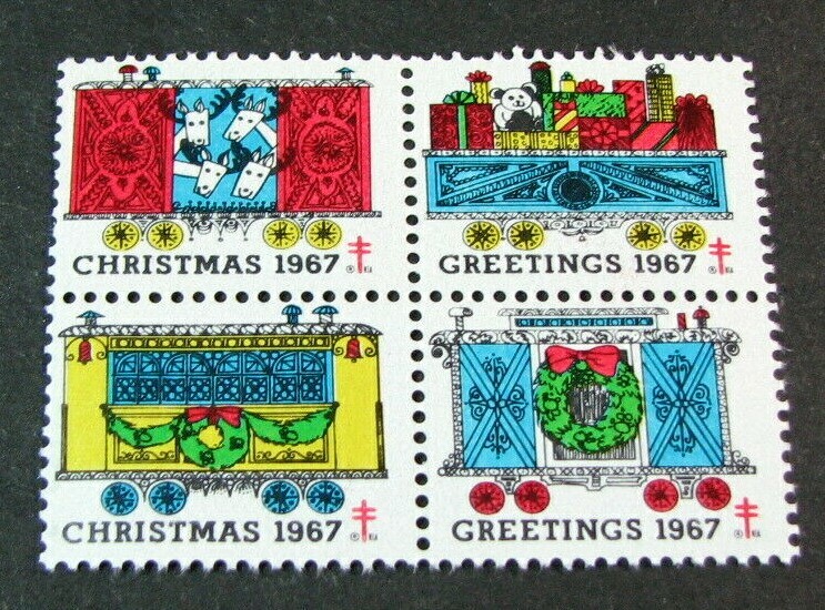 Old Christmas Seals Christmas Train . MNH (see note) PA11