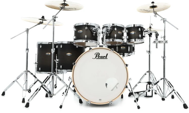 Pearl Decade Maple 7-piece Shell Pack - 22" Kick - Satin Blackburst