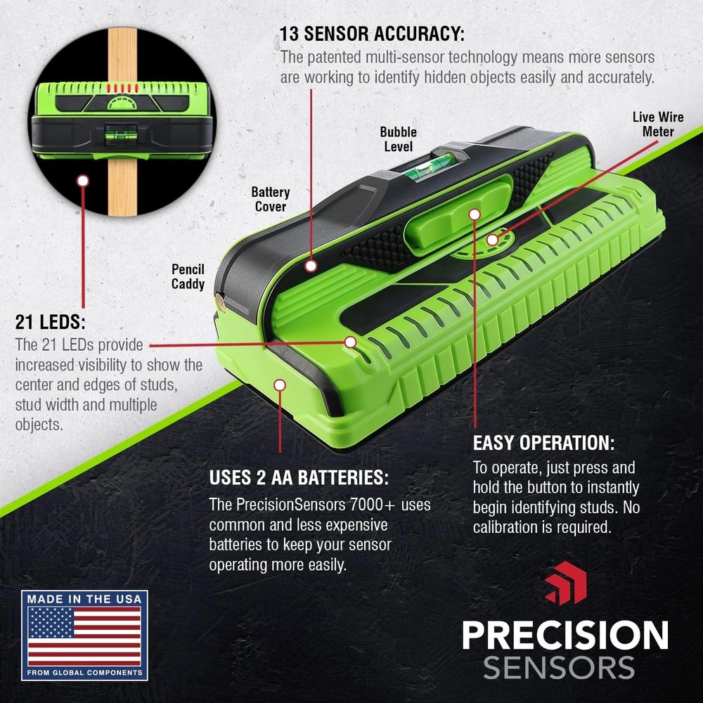 ProSensor 13-Sensor Stud Finder & Live Wire Detector for Professionals & DIYers