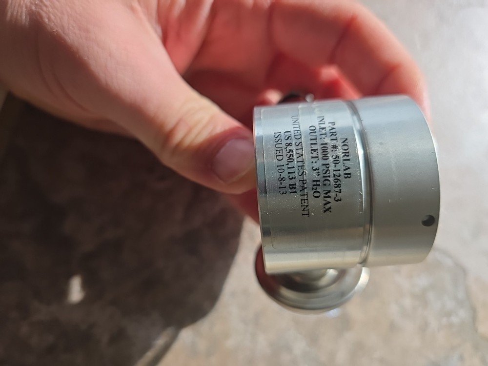 Norlab 50-12687-3 SINGLE STAGE PRESSURE REGULATOR