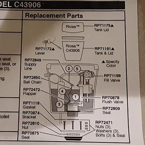 Delta Side Mount Fill Valve Fits Delta RP71192