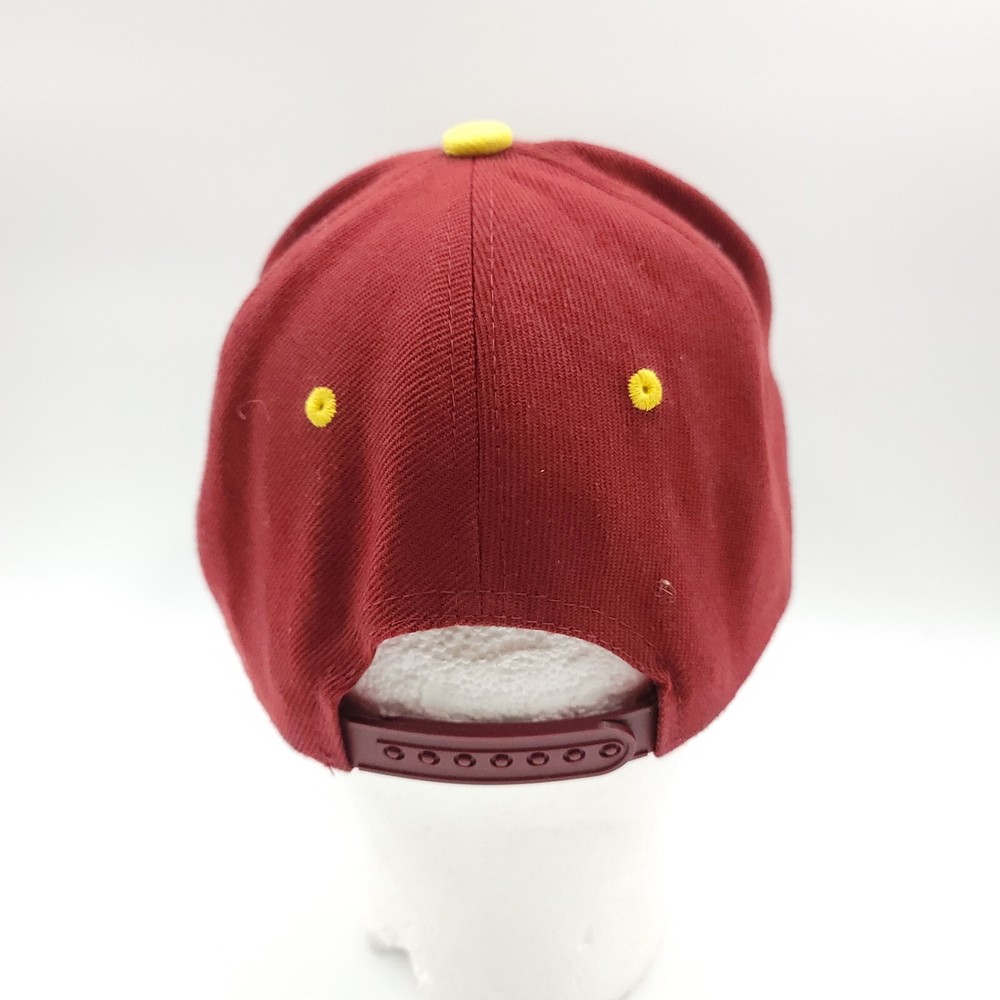 Wonder Woman Six flags Snapback Adjustable Baseball Cap Hat Red Maroon